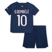 Paris Saint-Germain Ousmane Dembele #10 Replica Home Minikit 2023-24 Short Sleeve (+ pants)